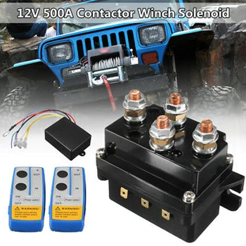 

Winch Solenoid ​Electric Winch Solenoid Relay Kit 3.41in Wireless Remotes Contactor Winch Solenoid 12V 99.8mm
