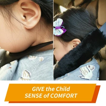 

2pcs Fashion Car Seatbelt Shoulder Pad Comfortable Driving Seat Belt Vehicle Soft Plush Auto Seat belt Strap Harness Cover 3