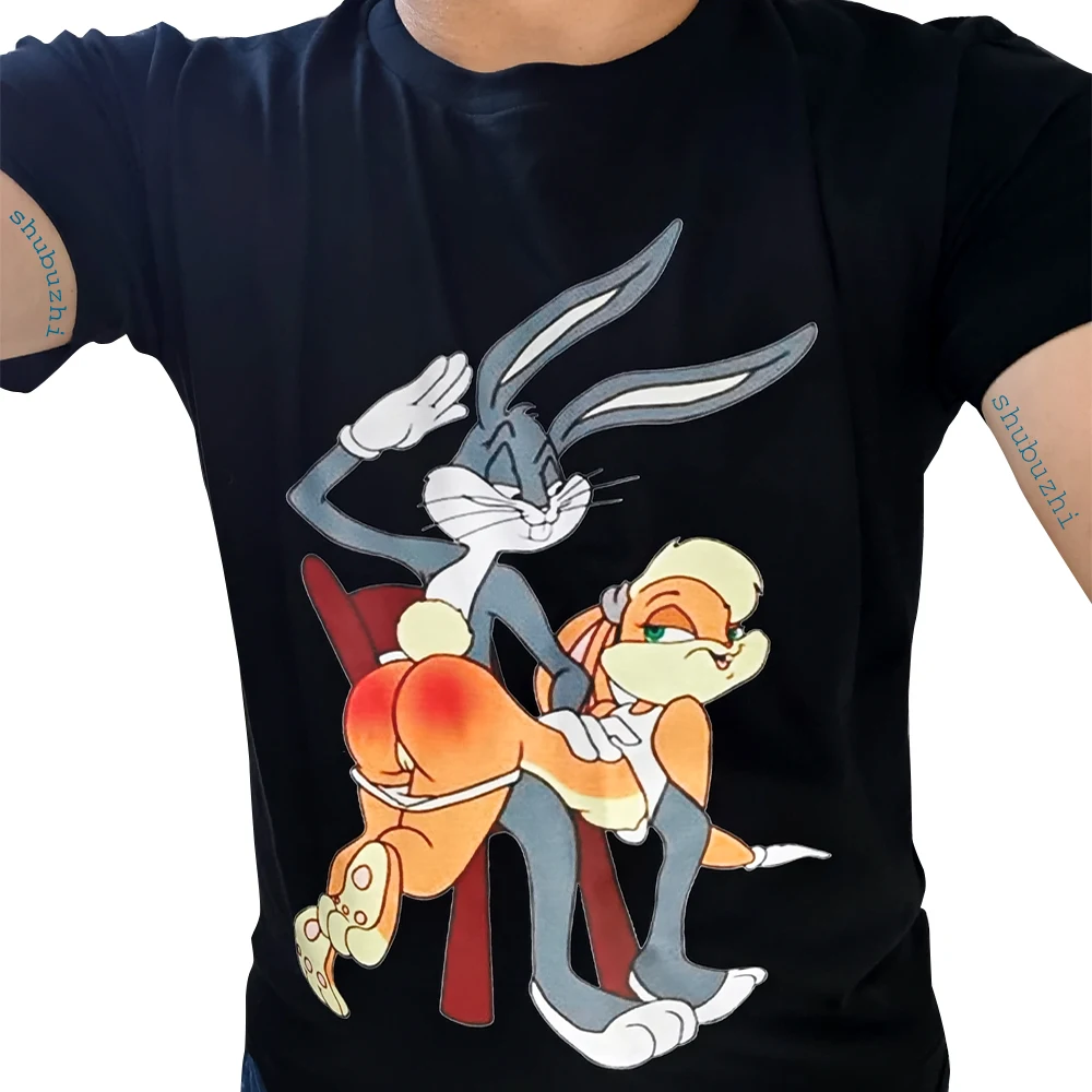 new Bugs Lola Bunny Spank Cartoon Punishment men t shirt sbz6185