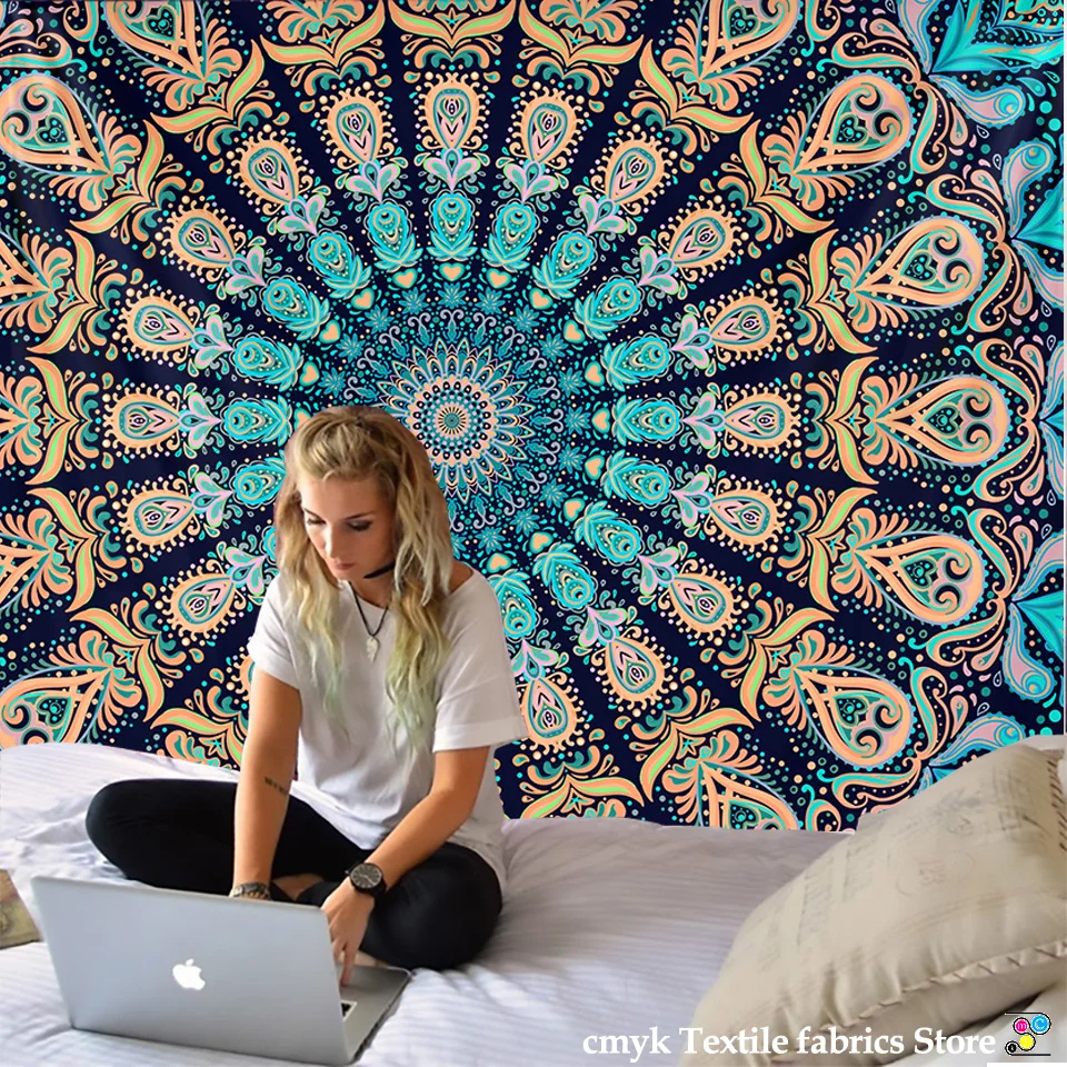 WALL DECOR POSTER ART Tapestry Hanging Hippie Throw Indian Mandala Ethnic Cotton 