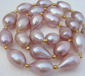 

18" 10-13mm south sea baroque purple pearl necklace