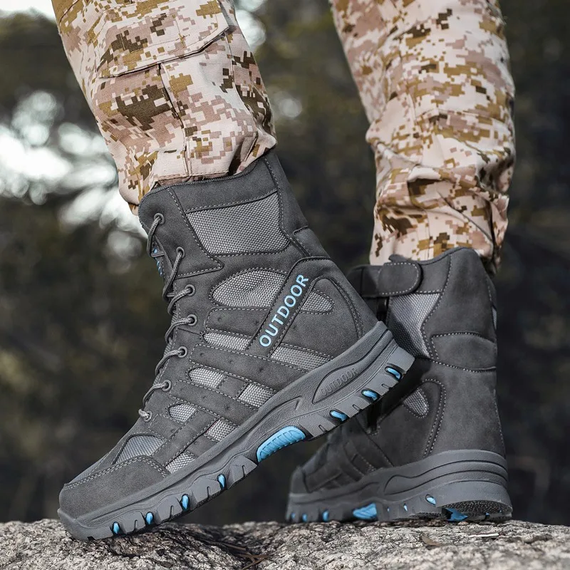 

Men's Mountain Boots Hiking Shoes Trekking Military Tactical Combat Outdoor Treking Wandelschoenen Heren Botas Senderismo Hombre