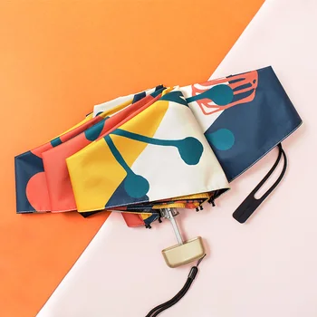 

Mini Pocket 5 FoldingSunshade Sunny Umbrella Rain Women Sun Protection UV Umbrella Portable Compact Folding Sun Umbrella