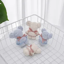 Полотенце в форме медведя, коралловый бархат, праздничный подарок, милое из микроволокна, тюрбан, супер абсорбент, утолщенное, высокое качество