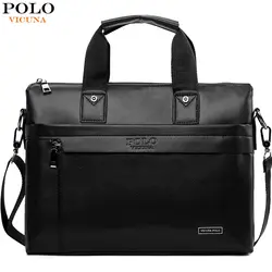 VICUNA POLO, лидер продаж, модная простая мужская деловая сумка-портфель в горошек от известного бренда, кожаная сумка для ноутбука, мужская