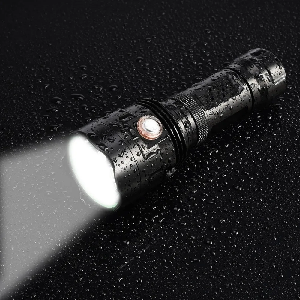 3XHP90 LED Torch Flashlight Waterproof USB Rechargeable Flashlight Lamp Ultra Bright Led Lamp 5 Modes Lanterna 40DEC11 (8)