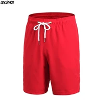Летние мужские спортивные шорты для фитнеса, бега, баскетбольные шорты для тренировок, Свободные повседневные быстросохнущие пляжные шорты, одноцветные шорты с завязками
