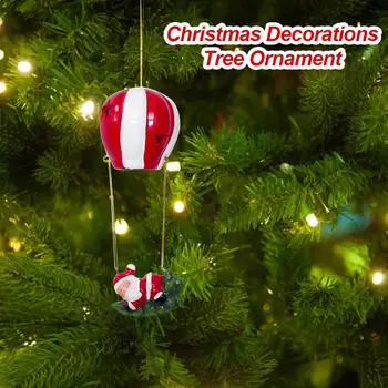 

Christmas Hot Air Balloon Light Christmas Tree Santa Decoration Pendant For Home Holiday New Year Party Decor