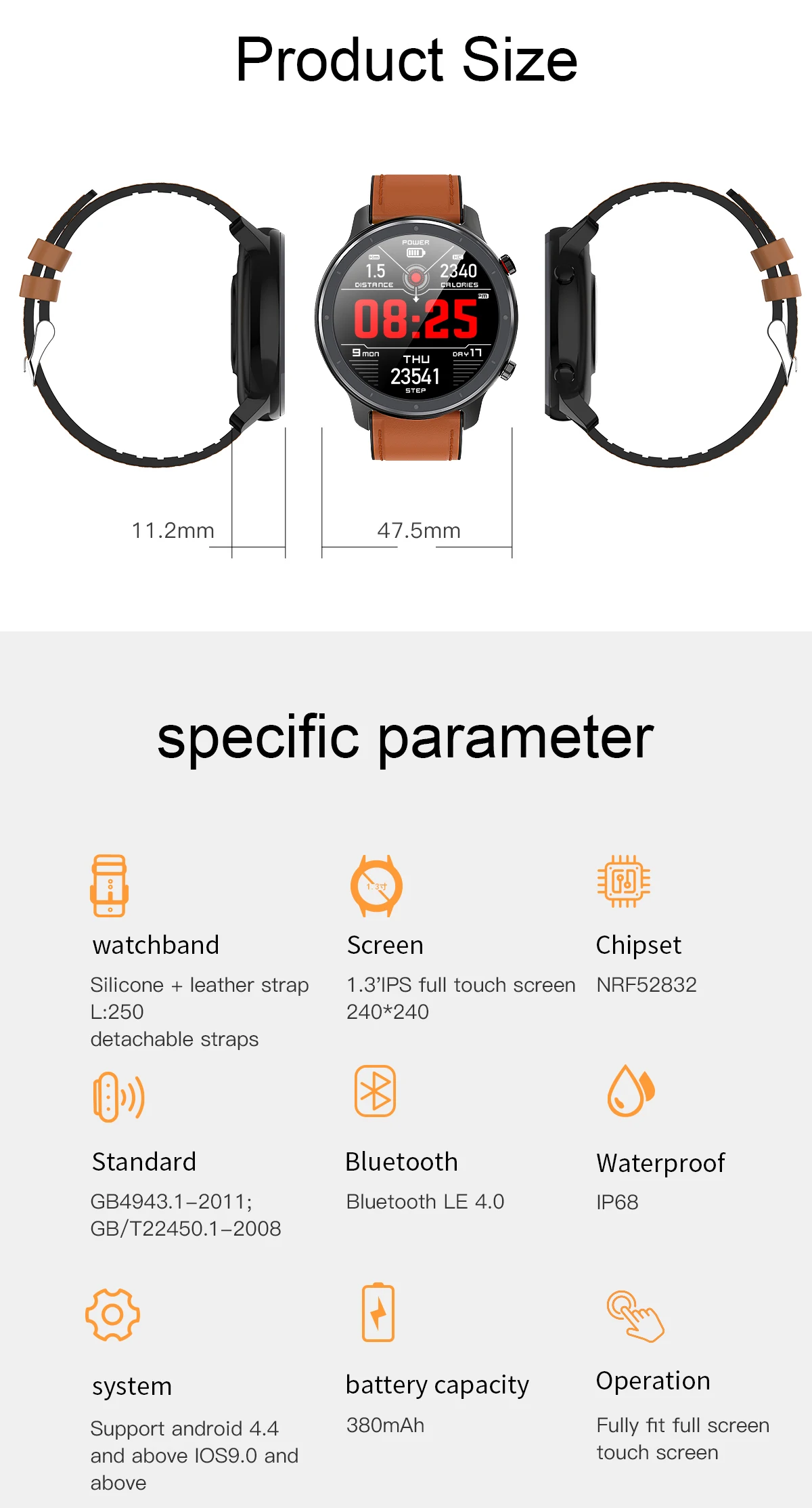 à prova dip68 água freqüência cardíaca monitor pressão arterial smartwatch