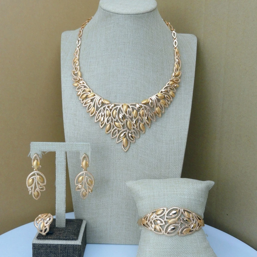 Yuminglai Gold Color Fashion Elegant Design African Jewelry Sets For Nigerian Women FHK7068 | Украшения и аксессуары