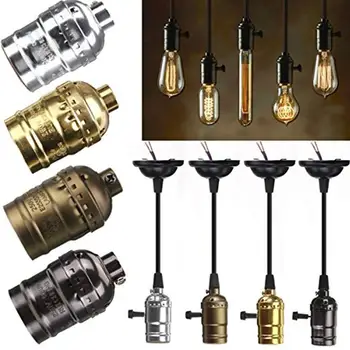 

Retro Pendant Lamp Light Droplight Holder 0.8M With Switch 110V-220V Kitchen Bar