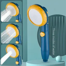 

High Pressure Three-modes Shower Head Pressurized Large Outlet Water Saving Rainfall Shower Head Bathroom Accessories