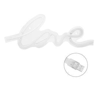 

Shaped Transparent Panel Neon Lights USB LED Light for Room Decor