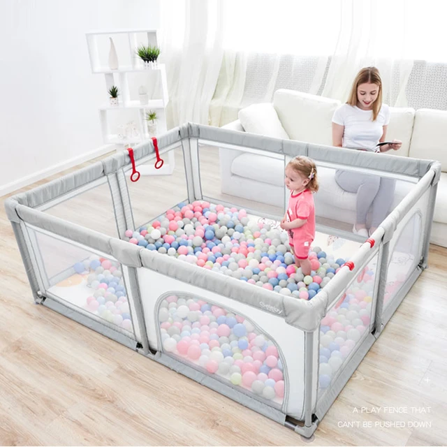 JUPPLIES Parque Infantil Bebe 120x120cm + Alfombra Bebe – Corralito Bebe  con Malla Transpirable – Parque de Juegos Bebe Plegable con Puerta Lateral  – Playpen Bebe - Azul : : Bebé