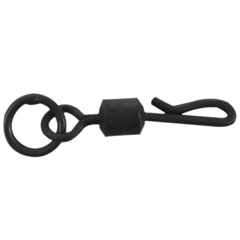 

100pcs Matte Black Rig Link Quick Change Flexi Ring Swivels Carp Fishing Terminal Tackle Carp Fishing Accessories 2.4cm/0.67in