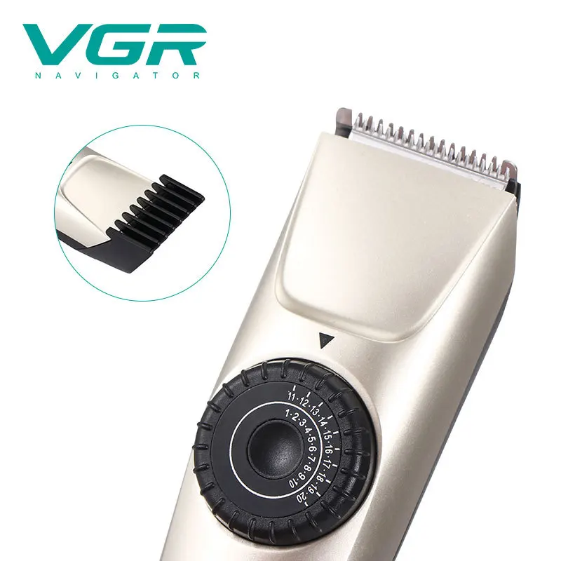 Kaufen VGR V031 Elektrische Haar Clipper Haar Rasierer USB Aufladbare Wasserdichte Bart Trimmer Rasierer Haar Trimmer Einstellbar grenze kamm