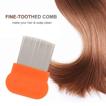 

Fine-toothed Comb Metal Hair Comb for Head Care Pocket Massage Comb for Kids Pet Beard / Mustache Comb Plastic Handle