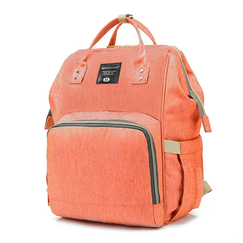 

Baby Diaper Bag Multi-Function Travel Backpack Baby Nappy Changing Mommy Bags Orange Pink