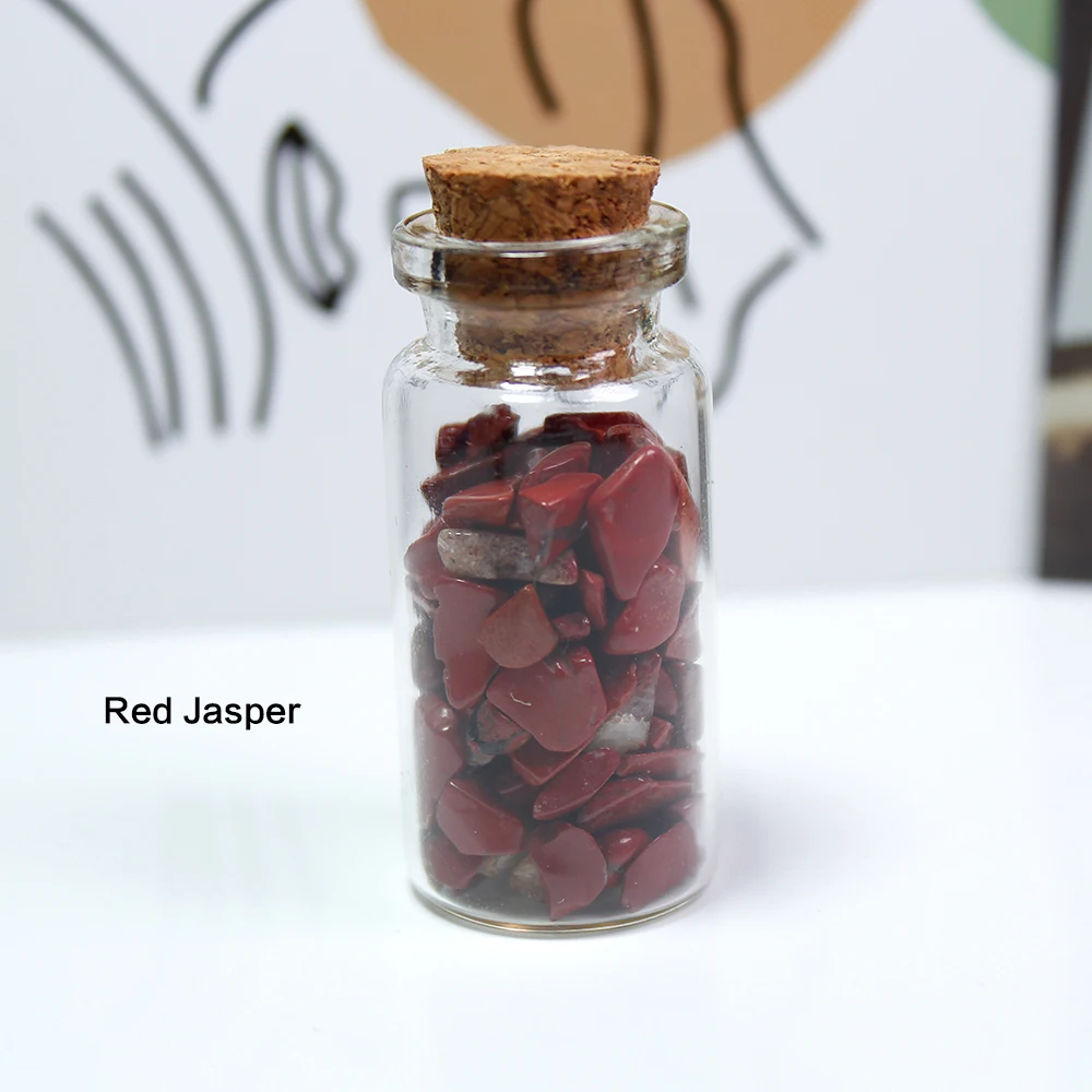Runyangshi 17 типов натуральный кварцевый кристалл камень кристалл гравий Желая бутылка драгоценный камень натуральный кварц камни чип минеральный - Цвет: red jasper