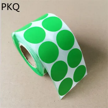 

2 rows Self Adhesive Coding Stickers Round Circle Dots Bright Colors Label thermal printer label sticker Blank sticker label