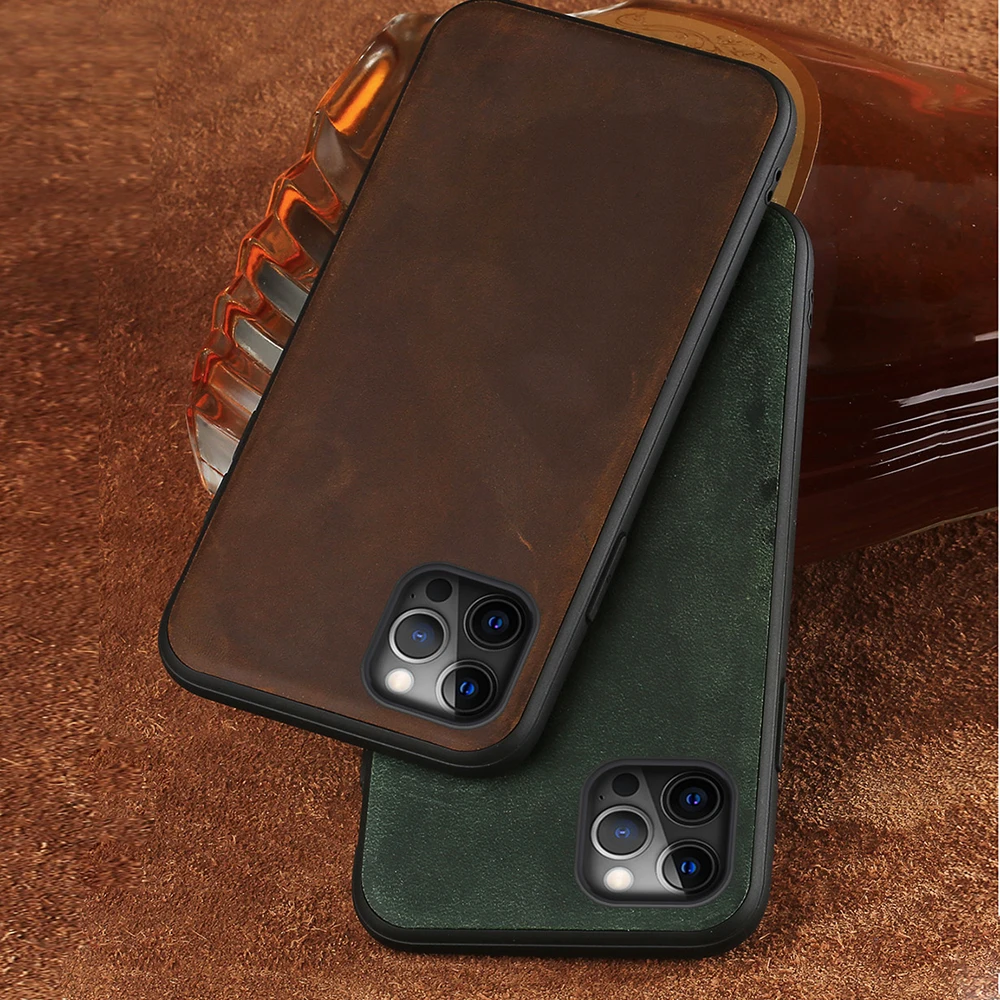 Luxury Genuine Leather case for iphone 12 13 Pro Max X XR XS protective leather cover 11 pro max SE 2 2020 7 8 plus 6 | Мобильные