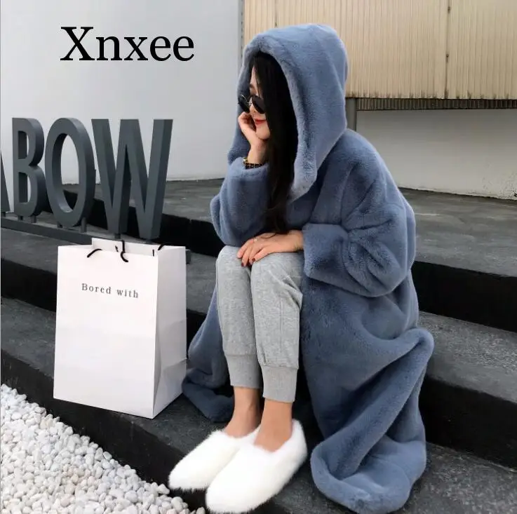 Winter Coat Real Teddy Fur Coats Women Beige Long Sleeve Fur Jackets Women clothing  Elegant Solid Pockets Longer Female Ladies