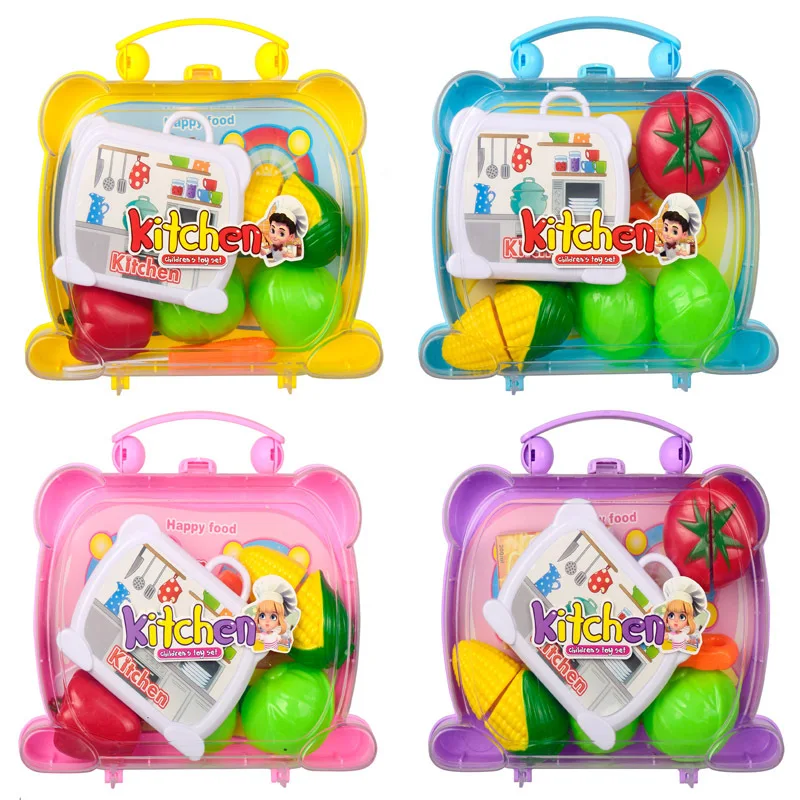 

Play House Toys Slicer Food Fruit & Vegetable Doctor Set Children Fun Kitchen Toy Model Cook Cooking
