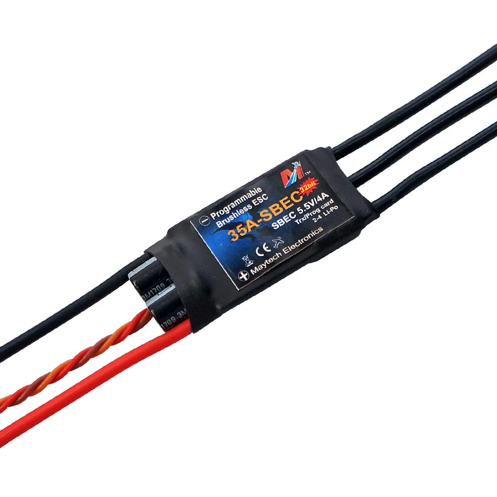 Maytech Быстрый Гладкий 32-битный MCU ESC 35A 4S Lipo электрический регулятор скорости для