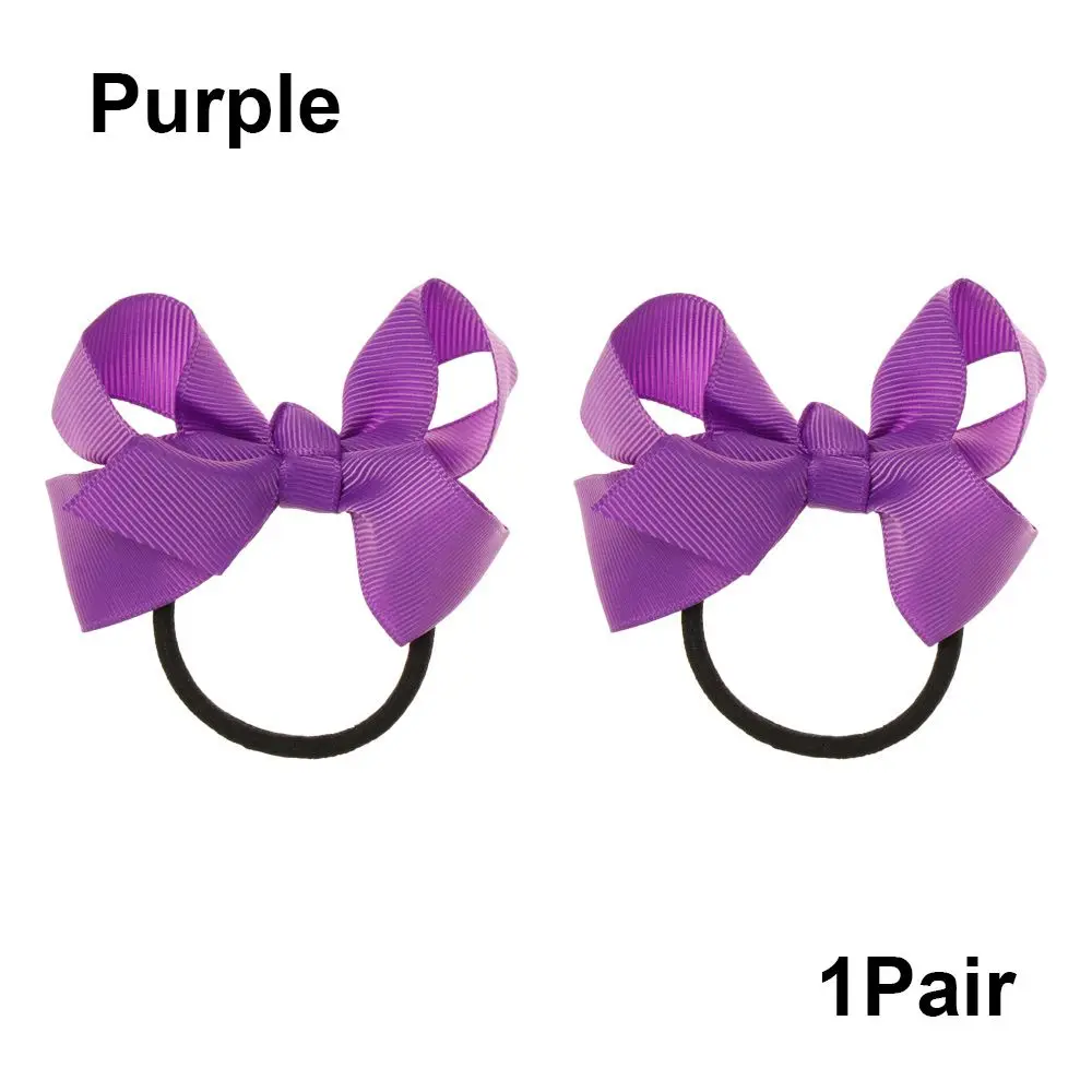 2pcs Baby Girls Fashion Bow Tie Rubber Band Elastic Hair Rope Red Knot Love Wave Spot Hair Butterfly Headwear Hair Accessories baby accessories coloring pages	 Baby Accessories