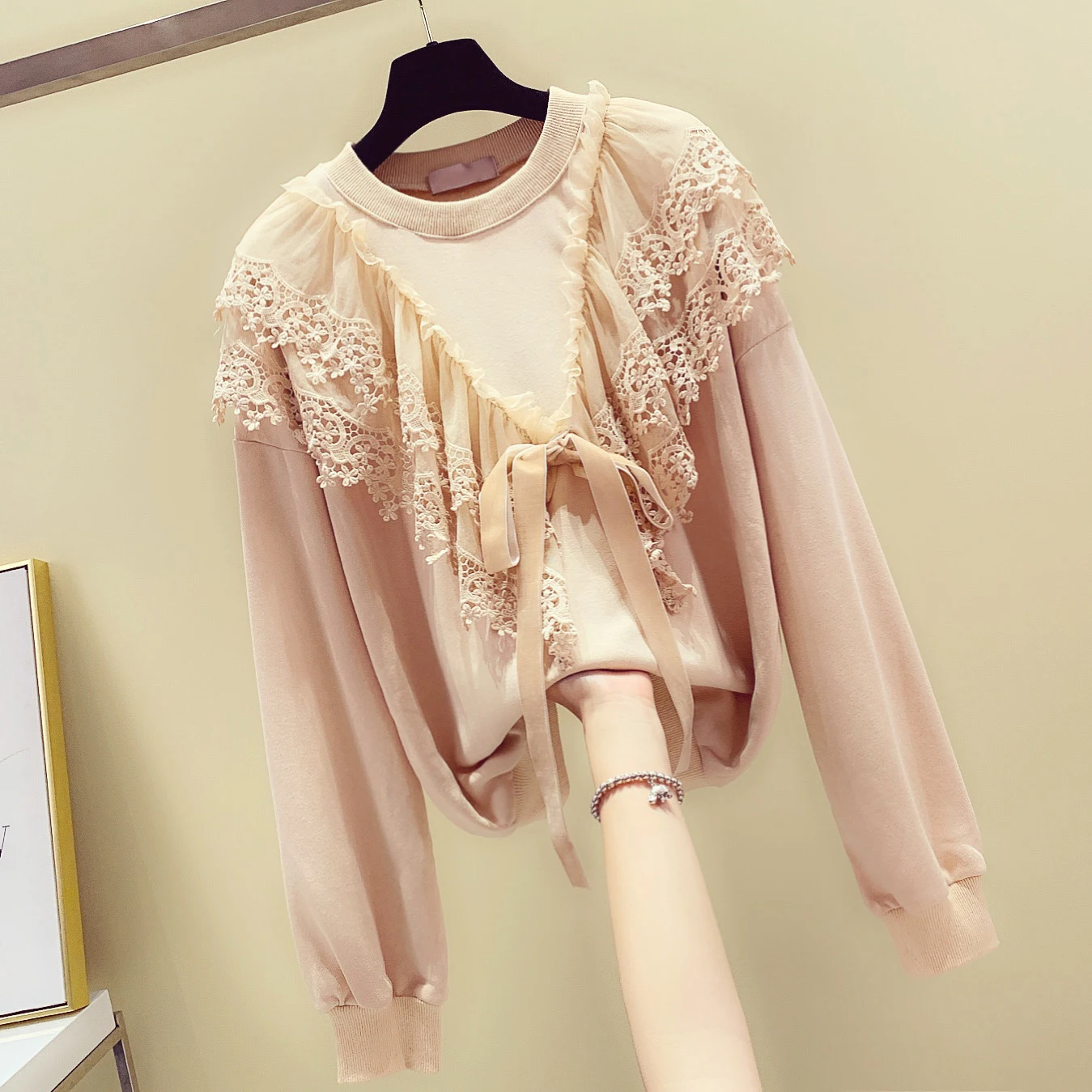  2019 Autumn New Korean Style Hoody Long Sleeve Sweatshirts Women Wild Cotton Fashion Casual Tassel 