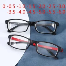 Классический полный кадр TR90 готовой близорукость очки; студенческая мода; короткий взгляд красные, синие очки-1,0-1,5-2,0-2,5-3,0-3,5-4,0
