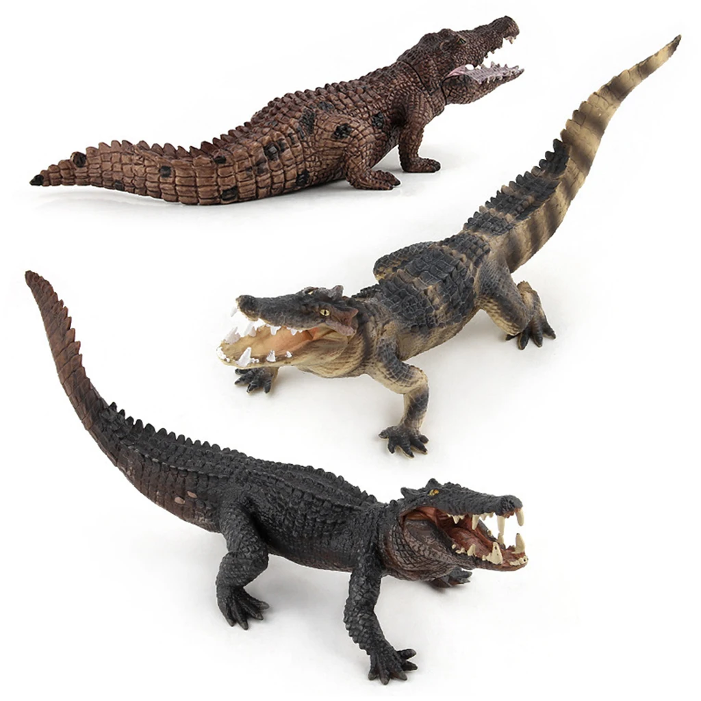Realistic Wild Animal PVC Toy Model Figure Crocodile Random Color 1pc Kids Gift 