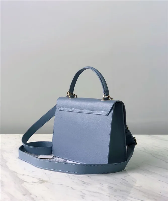 Оригинальные женские сумки FURLA, высокое качество, большие размеры, женские меховые кожаные сумки небесно-голубого цвета, Размер 23 см* 8 см* 17,5 см