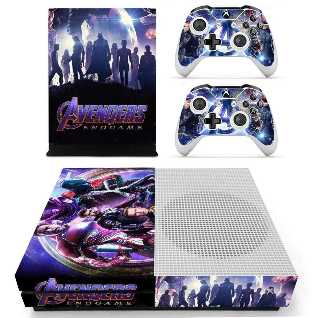 Мстители, эндгейм, наклейка, Обложка для Xbox One S консоли и Kinect и 2 контроллеров для Xbox One, тонкая кожа, наклейка s, винил