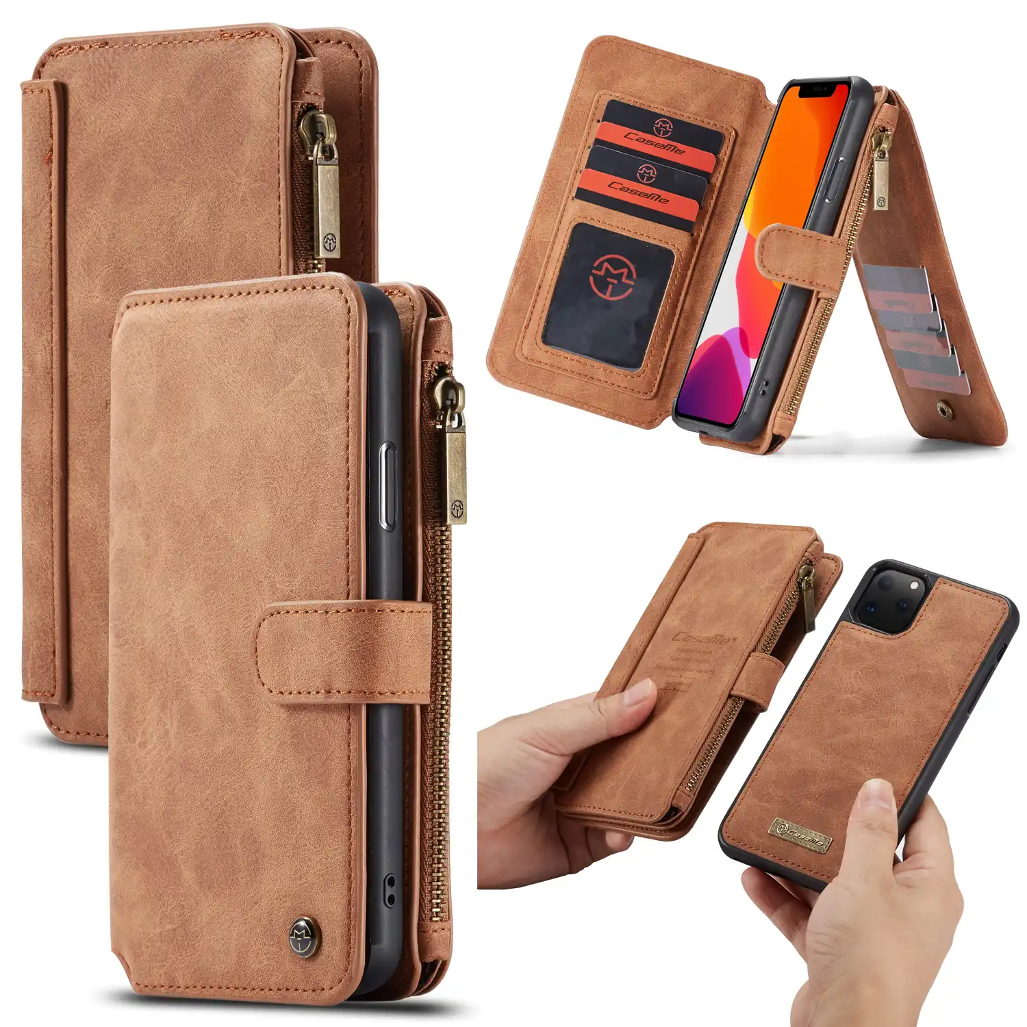 2 in 1 Retro Wallet Case For Apple iPhone 11 Pro Max Magnetic 2 in 1 Retro Wallet Case For Apple iPhone 11 Pro Max Magnetic