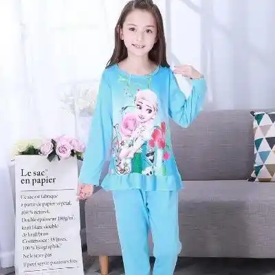 ディズニー子供女の子パジャマパジャマセット夏の漫画プリンセス冷凍ナイトウェアpijamasソフィア子供パジャマホームウェア 服セット Aliexpress