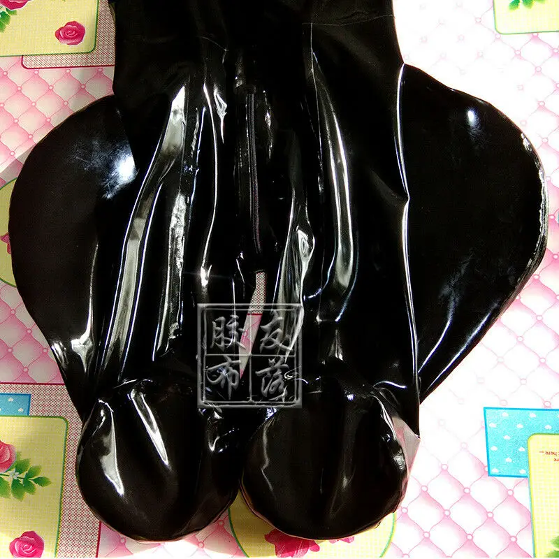 MEN Latex Catsuit Dog Catsuit Back zip five zipper with Pad OPEN EYES MOUTH NOSE customized