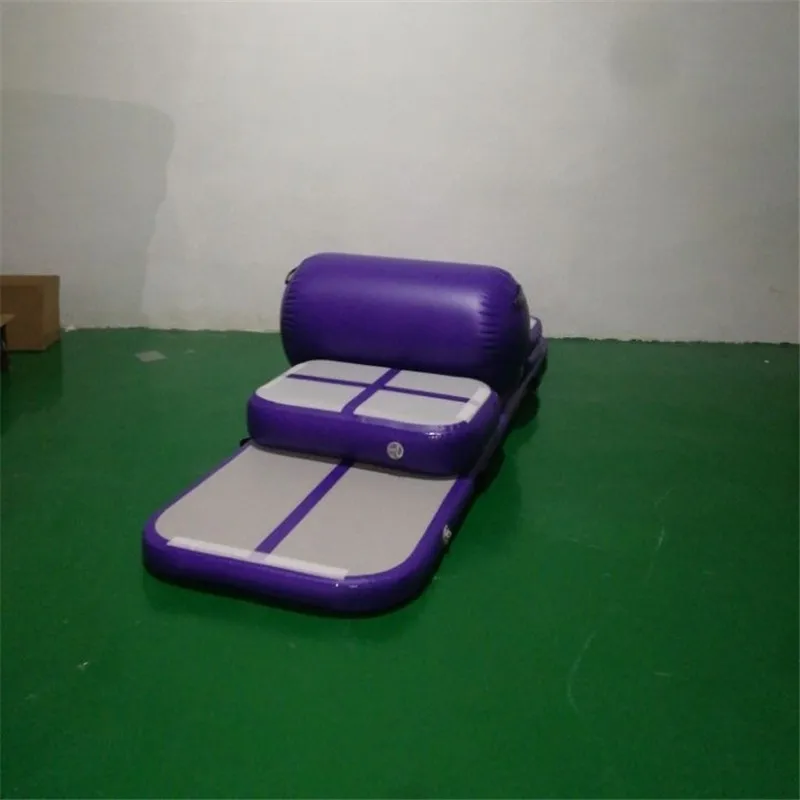 Набор(6 шт.) надувной гимнастический коврик 10 см DWF надувной гимнастический воздушный тренировочный комплект - Цвет: Purple