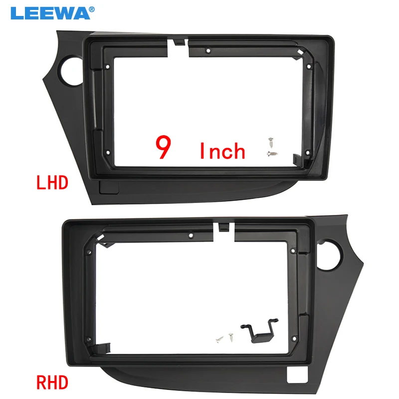 

Автомобильная Лицевая панель 2DIN для аудиосистемы LEEWA, рамка для Honda Insight 09-14, 9-дюймовый большой экран, радио, стерео панель, крепление на приборную панель комплект для переоборудования