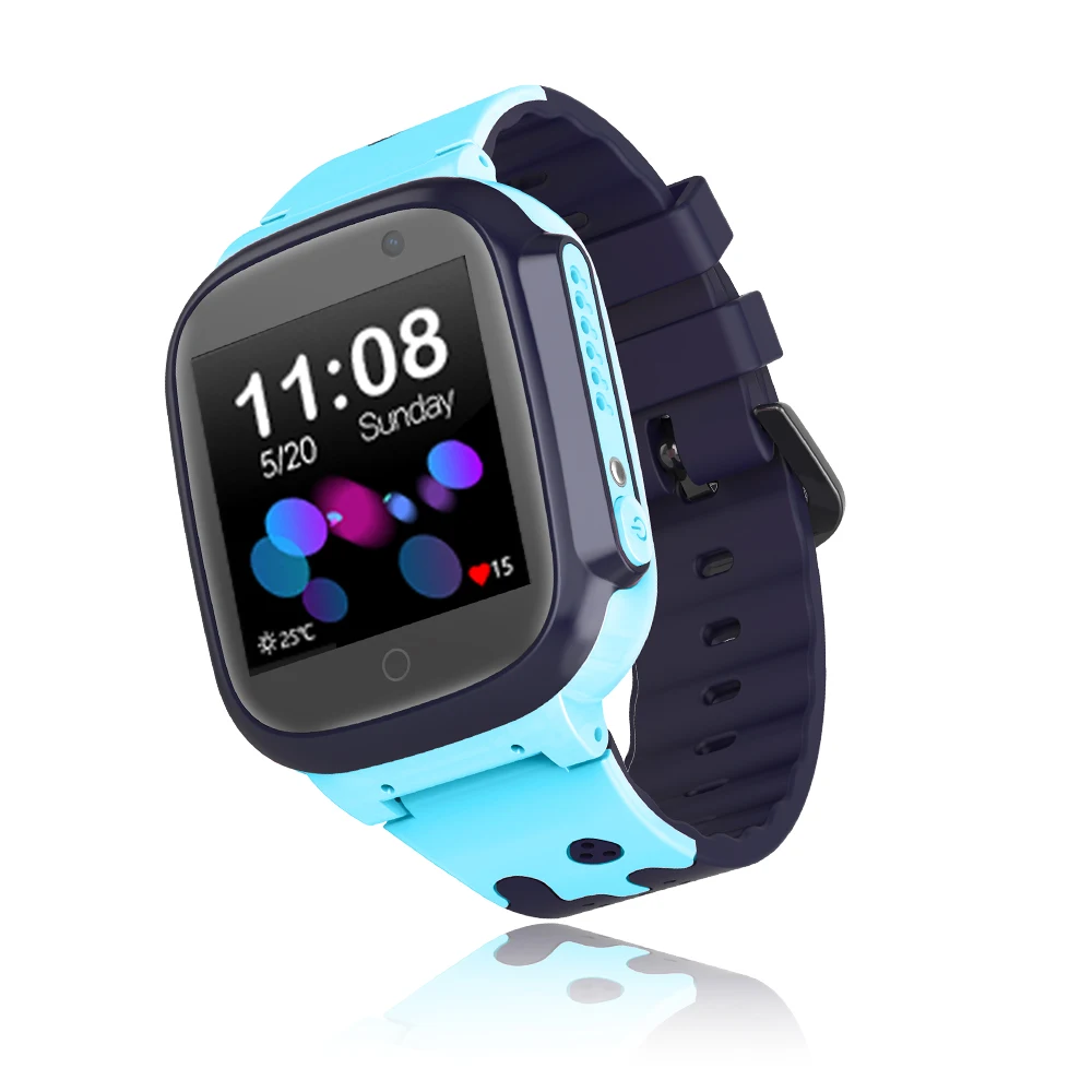 Детские умные часы gps LBS WiFi трекер местоположения IP67 водонепроницаемый SOS анти-потеря 2G Детские умные часы для Рождественский подарок Minibear - Цвет: T70-Blue
