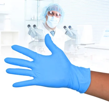 

100pcs Disposable Nitrile Gloves Powder Free Textured Solid Color for Hands Protection All-shipping