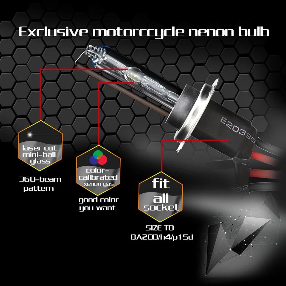 GT 35 Вт 4800лм ксенон H4 BA20D P43T HS1 P15D H6 мотоциклетный головной светильник HID комплект мотоциклетный светильник обновление аксессуары для двигателя