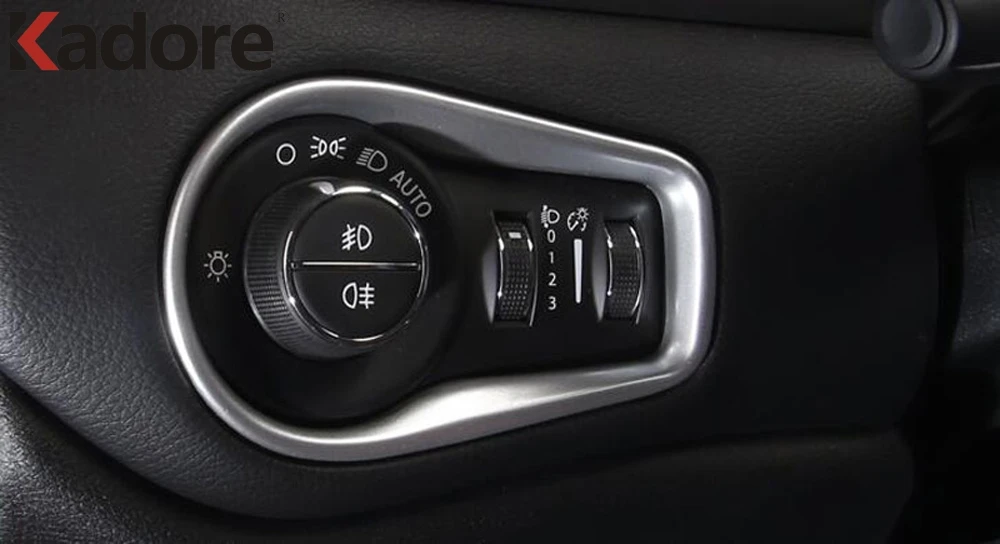 Для Jeep Renegade 2014 2019 декоративная Матовая рамка для регулировки фар автомобильные