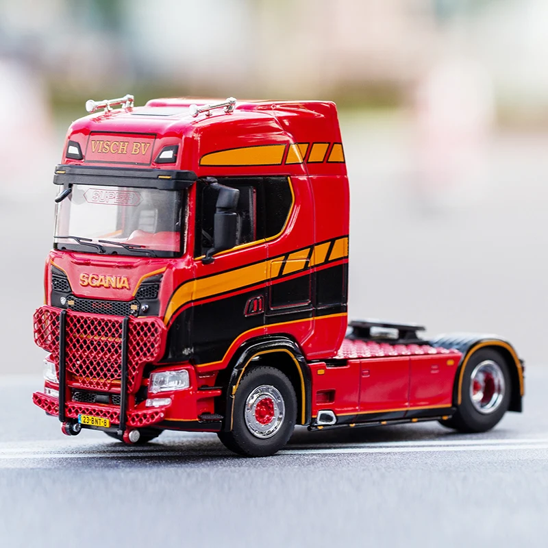 GCD 1/64 SCANIA S730 トラック ダブルデッキ レッド 1/64 GCD 63 Scania S730 Red LHD – Network Shuttle Diecast Model