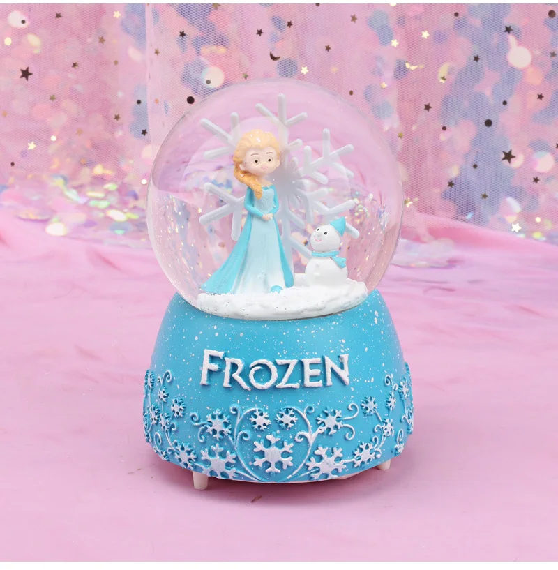 Креативный Дисней Замороженный Снежный шар хрустальный шар вращающаяся музыкальная шкатулка Рождественское украшение для домашнего украшения