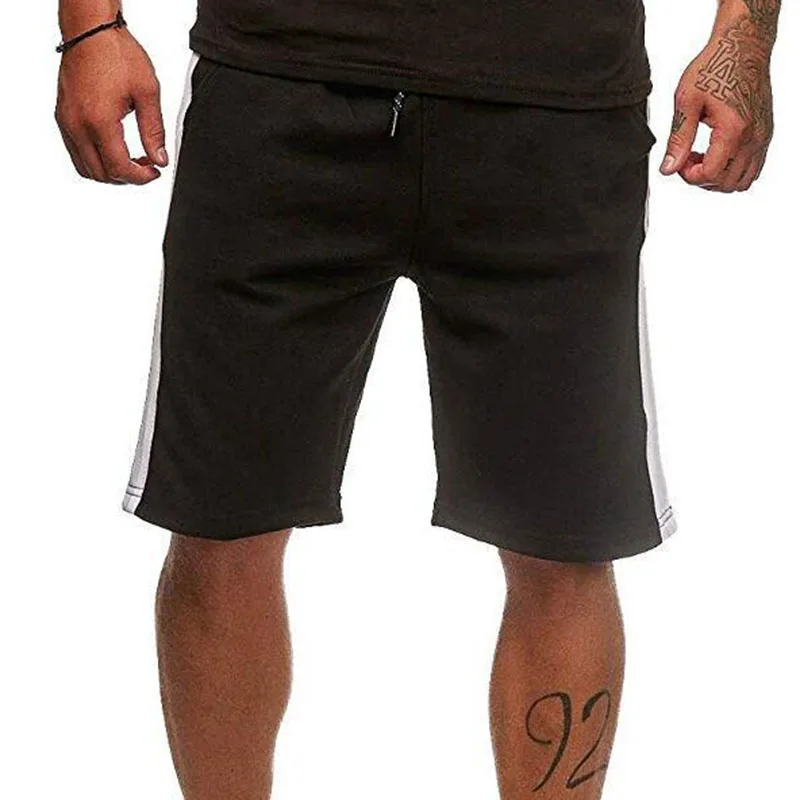 Мужская свободная простая для тренажёрного зала, пляжные шорты для бега, повседневные спортивные штаны, летние брюки