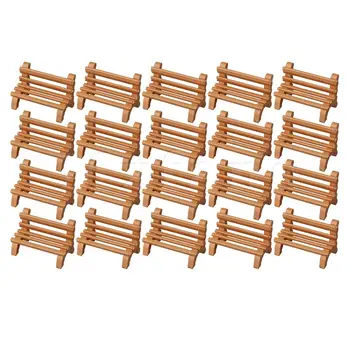 

20pcs 1:75 Scale Model Scenery Miniature Garden Bench Settee IH57-311