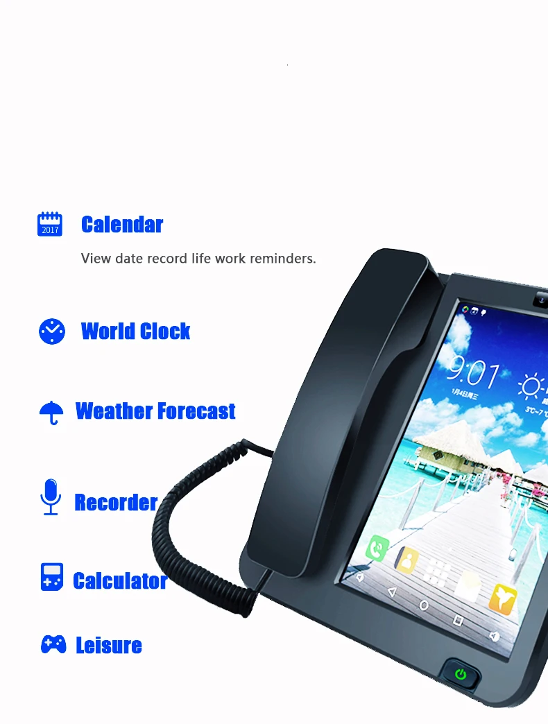 3g 4G SIM карта Android Смарт фиксированный телефон сенсорный экран видео звонок телефон с Wi-Fi запись для дома бизнес стационарные телефоны