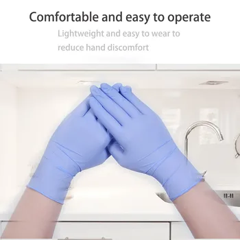 

50 Pairs Rubber Comfortable Disposable Mechanic Nitrile Gloves Exam Gloves Dishwashing Wash Latex Garden Accessories