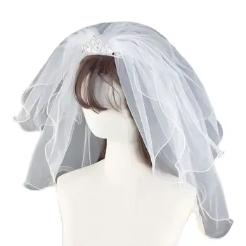 

Flower Girls First Communion Veil Hollow Heart Rhinestone Wedding Tiara Crown